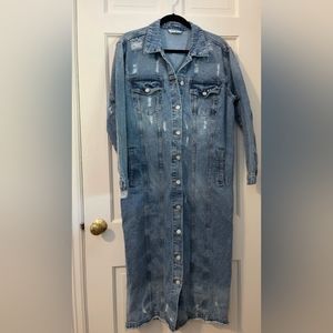 EUC jean dress or long jean jacket